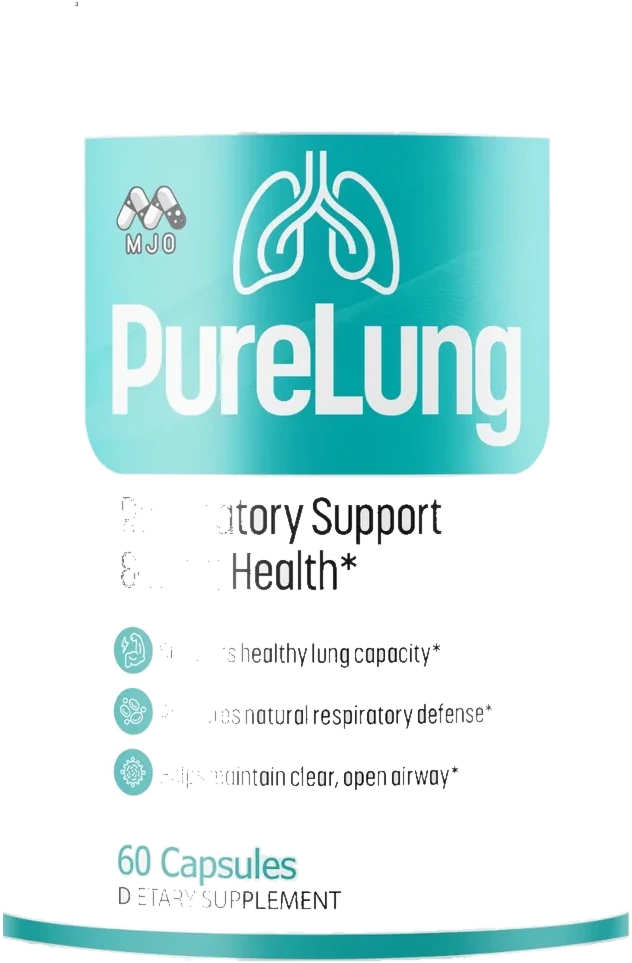 PureLung single bottle of respiratory support capsules, 60 capsules