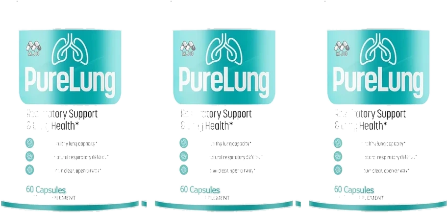 PureLung 3-bottle package of respiratory support capsules